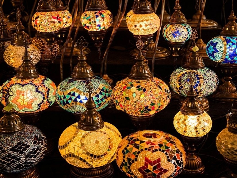 مصابيح وفوانيس الفسيفساء التركية