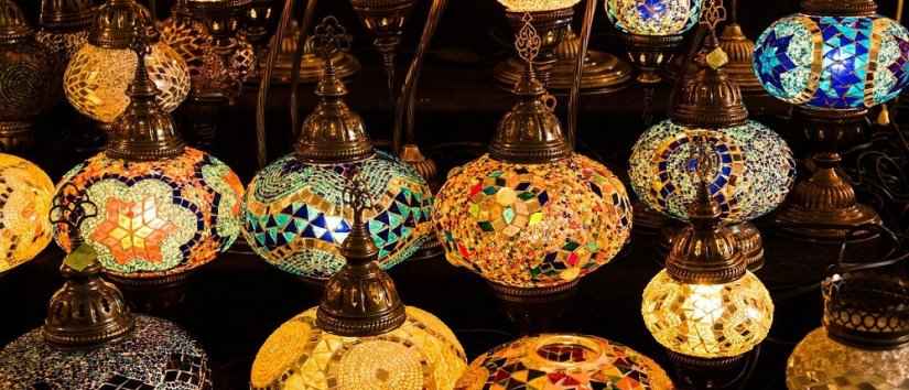 Türkische Mosaiklampen und Laternen
