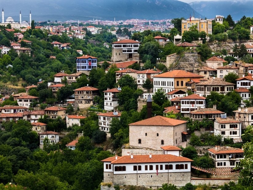 Traditionelle türkische Häuser von Safranbolu